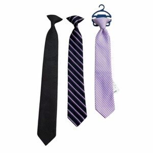 Boys’ Ties - Black, Lavender, Purple